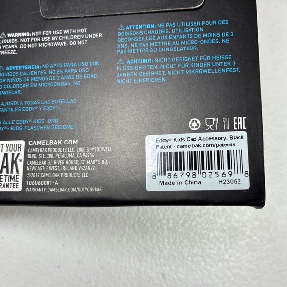 NEW Camelbak Eddy + Kids Black Replacement Cap & Straw - Picture 4 of 6